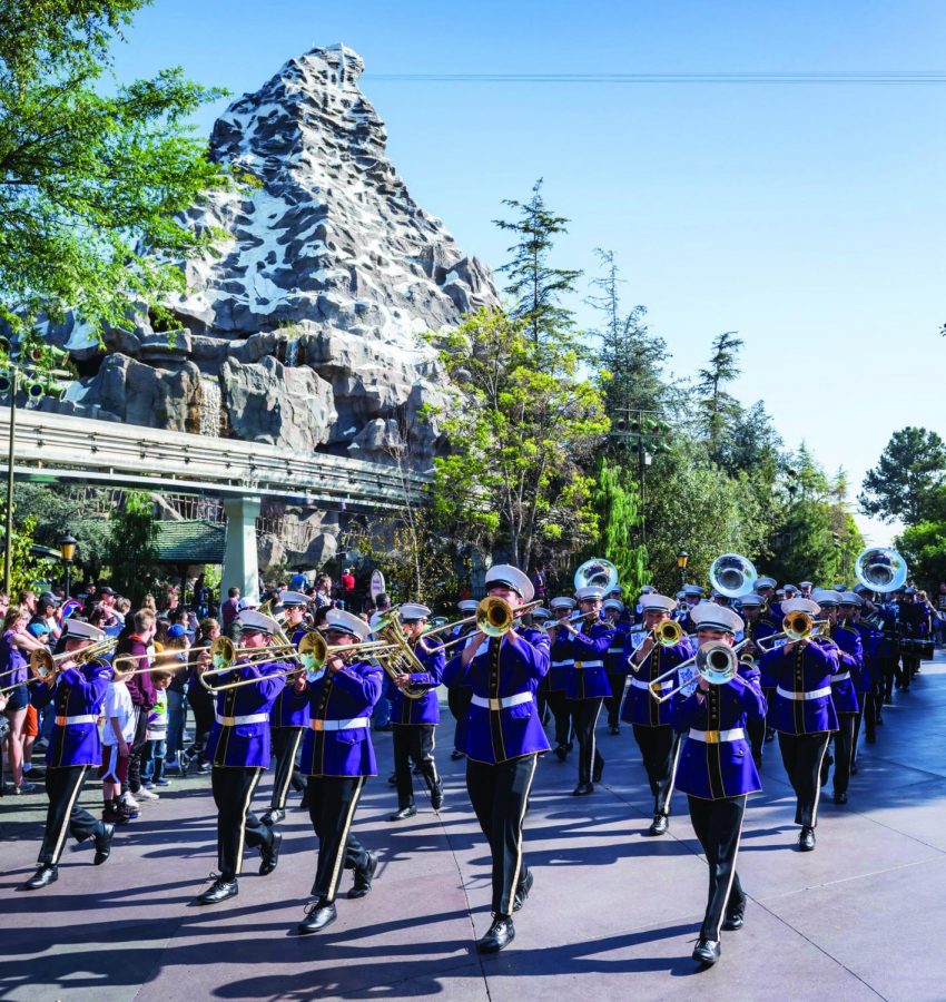 The Crusader Band was among the chosen few to march in Disneyland.