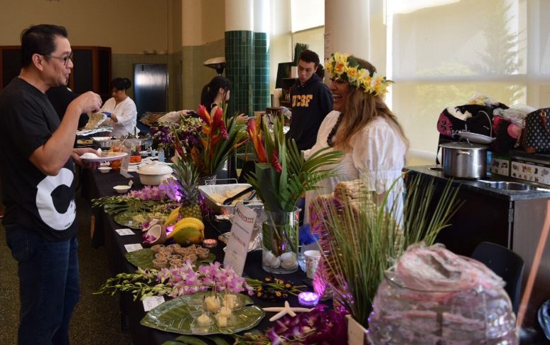 The annual food festival featured foods from various cultures.