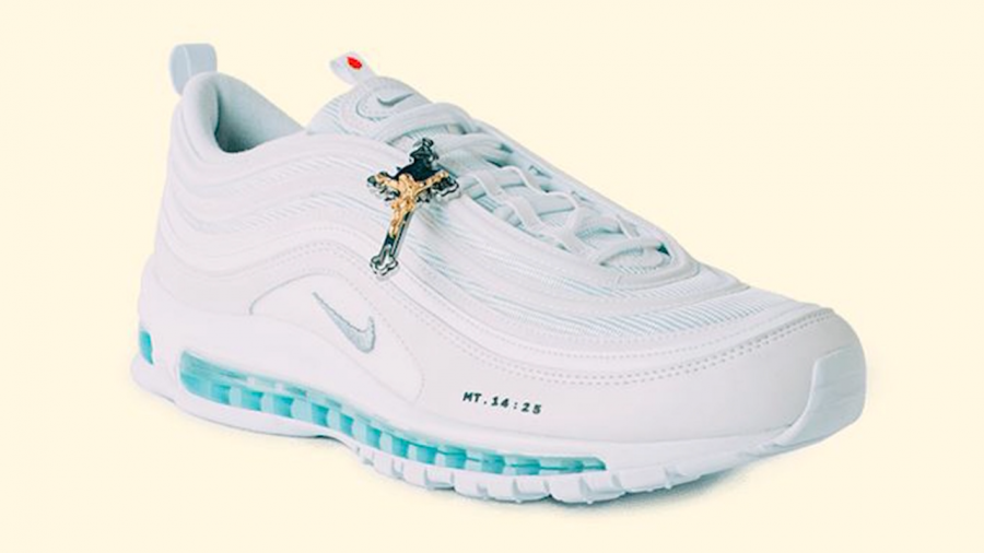 MSCHF has turned a pair of Nike Air Max 97 shoes into the “Jesus Shoes,” stirring controversy.