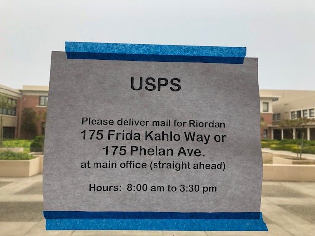 Since the name change of Phelan Avenue to Frida Kahlo Way, deliveries to campus have gone missing.