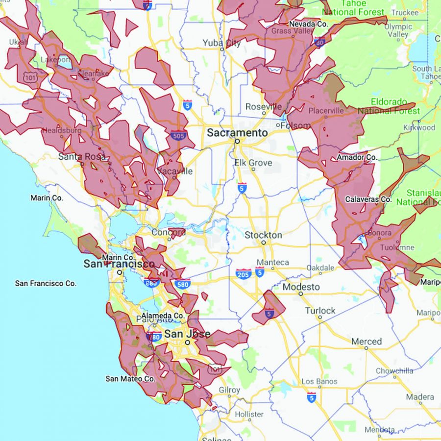 PG%26E+began+shutting+off+power+to+customers+in+an+effort+to+prevent+the+start+or+spreading+of+California+wild+fires.
