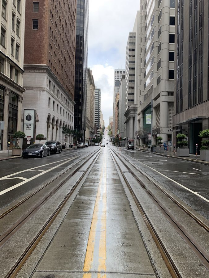 The usually bustling streets of downtown San Francisco have been quiet and empty during the shelter-in-place. 