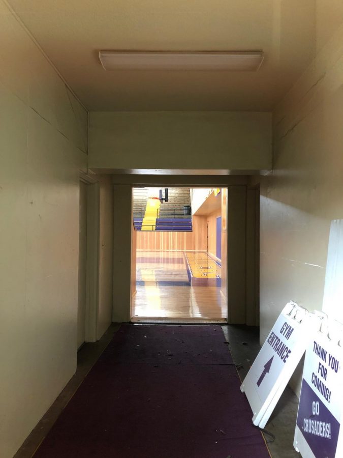 The doors to Crusader Forum remain closed since the March 6 forced forfeit of the basketball playoff game because of the coronavirus. 