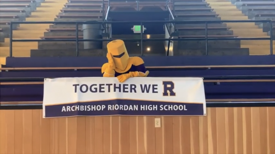 The Crusader mascot starred in an inspirational video during the SIP.