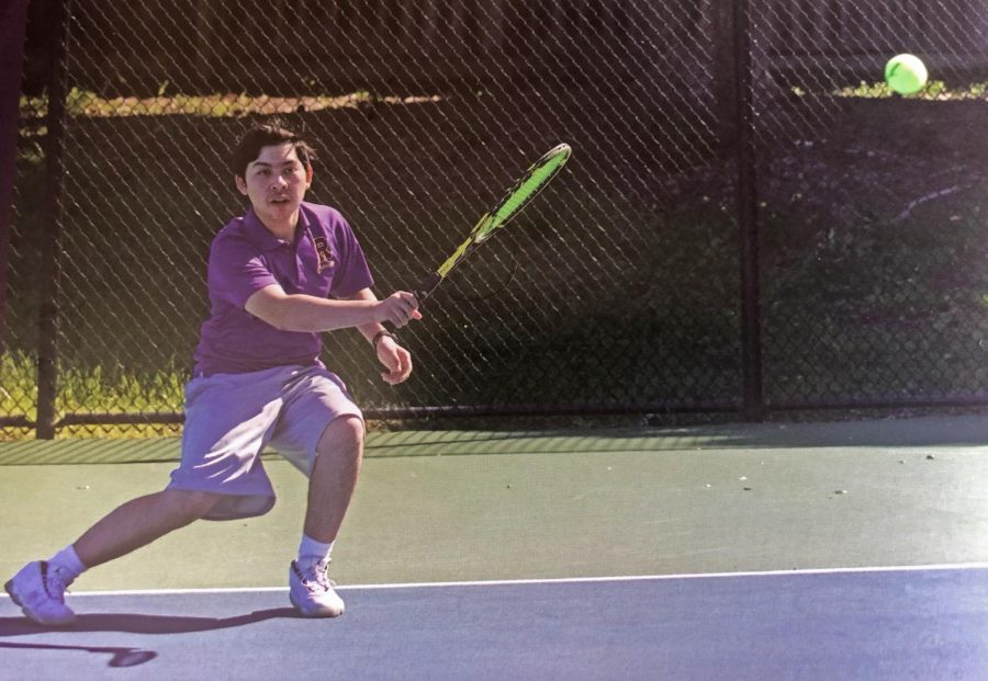 Cristopher Navarrete ’20 was one of the seniors on the tennis team.