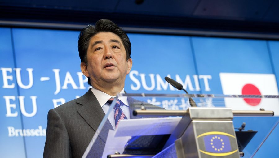 Shinzo Abe at the EU-Japan Summit in 2014