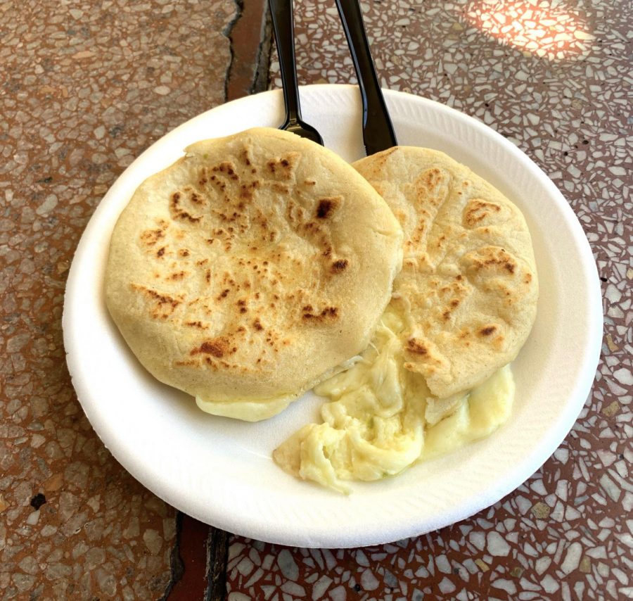 The cheese pupusas at Balompie Cafe are a favorite dish among its customers. 