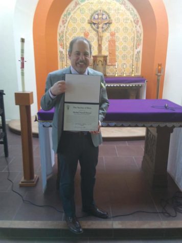 Michael Vezzali-Pascual was inducted as a lay Marianist in January. 