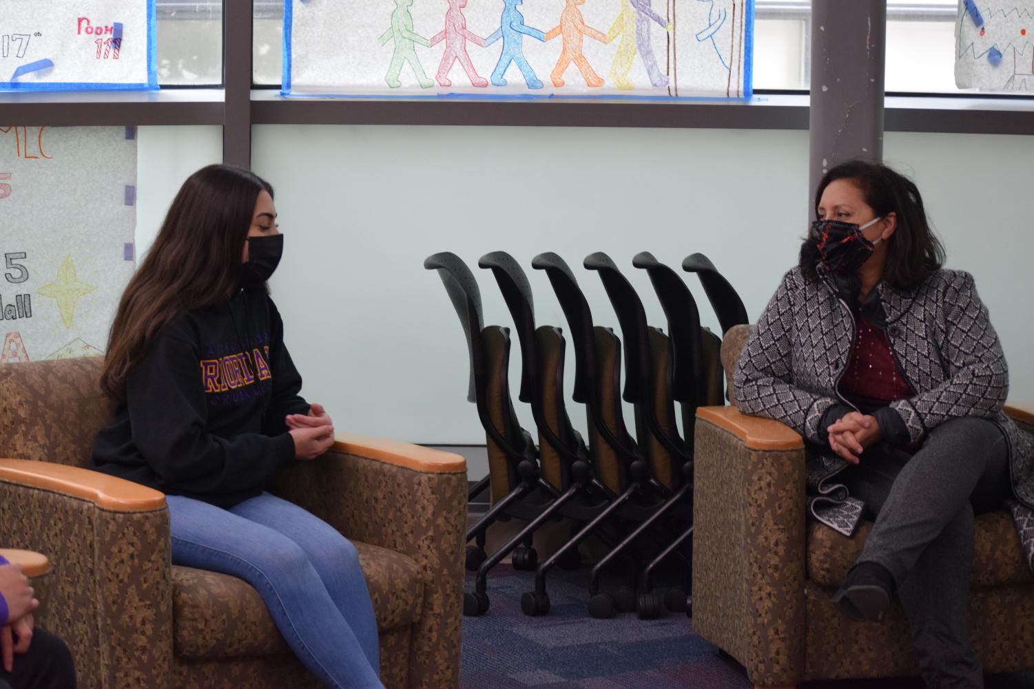 Ms. Melgar talks to Gigi DiGiulio ’21 about the Riordan community.