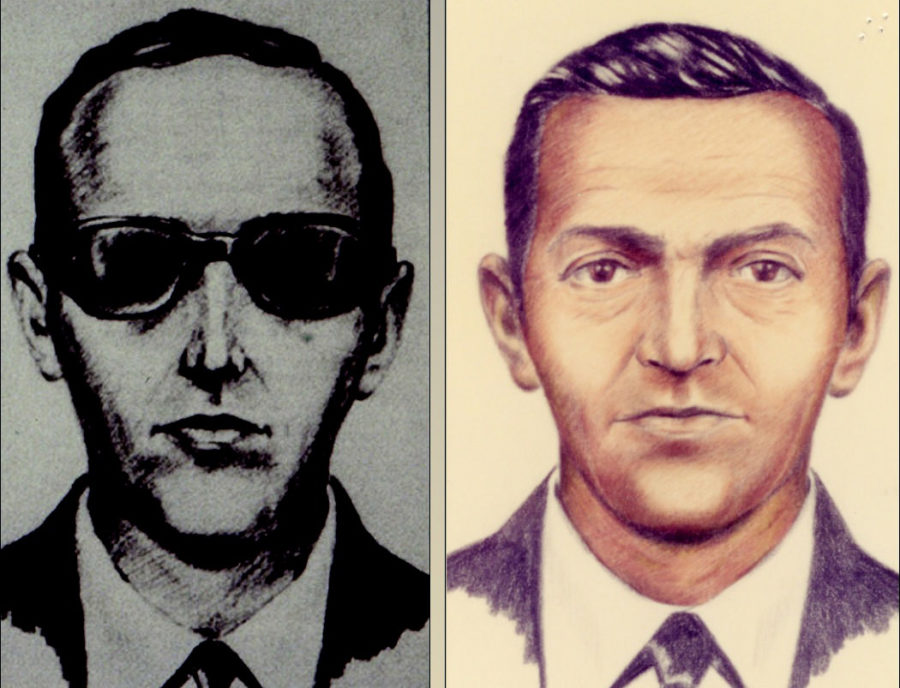 These composite sketches depict infamous highjacker D.B. Cooper, who was never captured or positively identified.