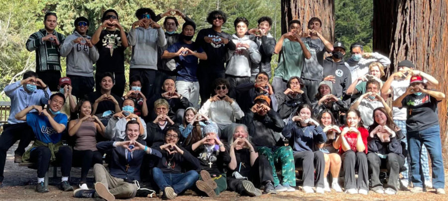 Seniors gathered together to express their love for Kairos