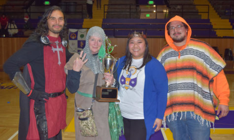 For the 50th annual Frosh Olympics, the House of Russi came out on top for the third time in a row. House provincials Chris Fern (Cana), Melissa Nagar (Pilar),and Leo Magnaye (Bolts) celebrated with Valerie O’Riordan (Russi) as she proudly holds the trophy.