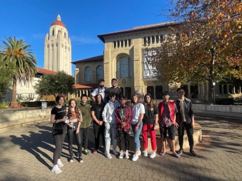 The boarding program students toured Stanford University earlier this school year. 