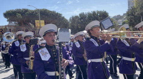 The Riordan Marching 
Band performed in the
Italian Heritage Parade
in October after more
than a year of missing
performances and parades.