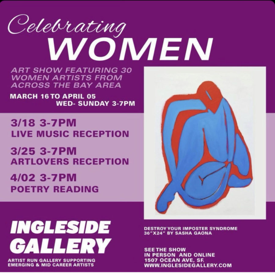 The Ingleside Gallery, which focuses on local artists, will host an exhibit titled “Celebrating Women” from March16 to April 5.