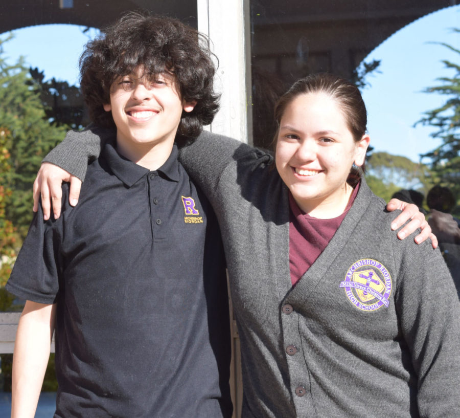 Alejandro ’23 and Eva ’25 Maltez are among one set up 14 brothers and sisters on the Riordan campus.
