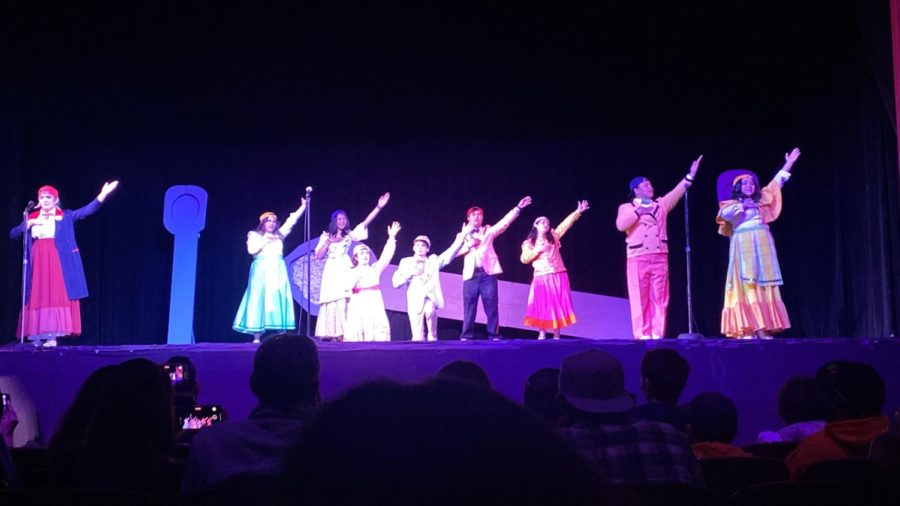 Members of the cast perform Supercalifragalisticexpialidocious.