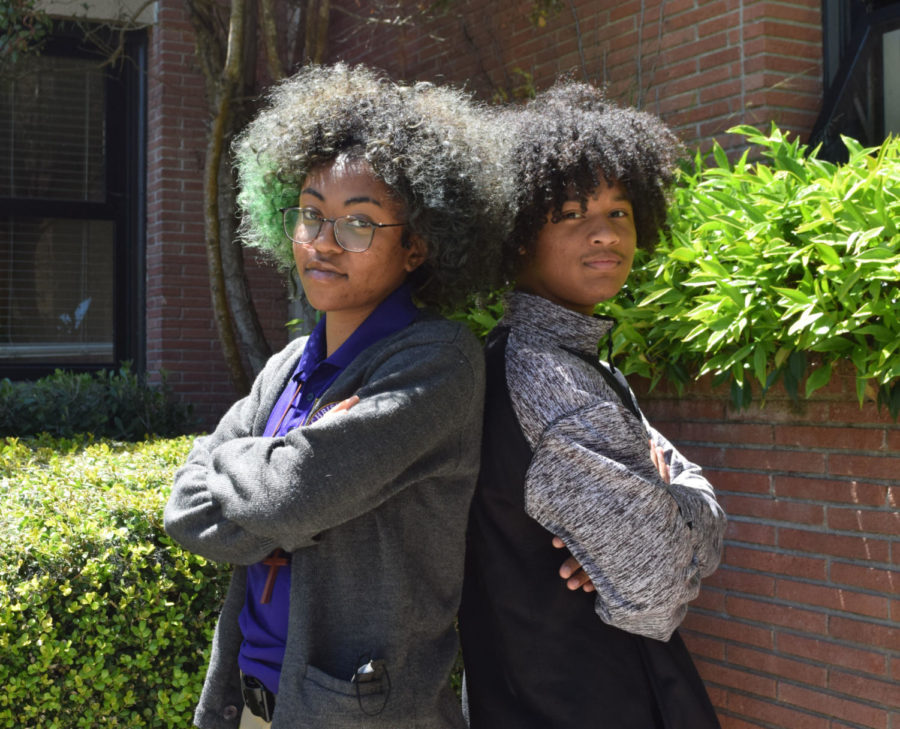 Nailah Reynolds ’22 and Jeremiah Tejuco ’22 are proud of their natural hair.