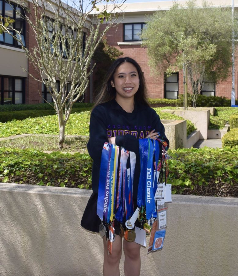 Ice skater Ashley Reyes ’23 has competed in many competitions and won numerous awards. 