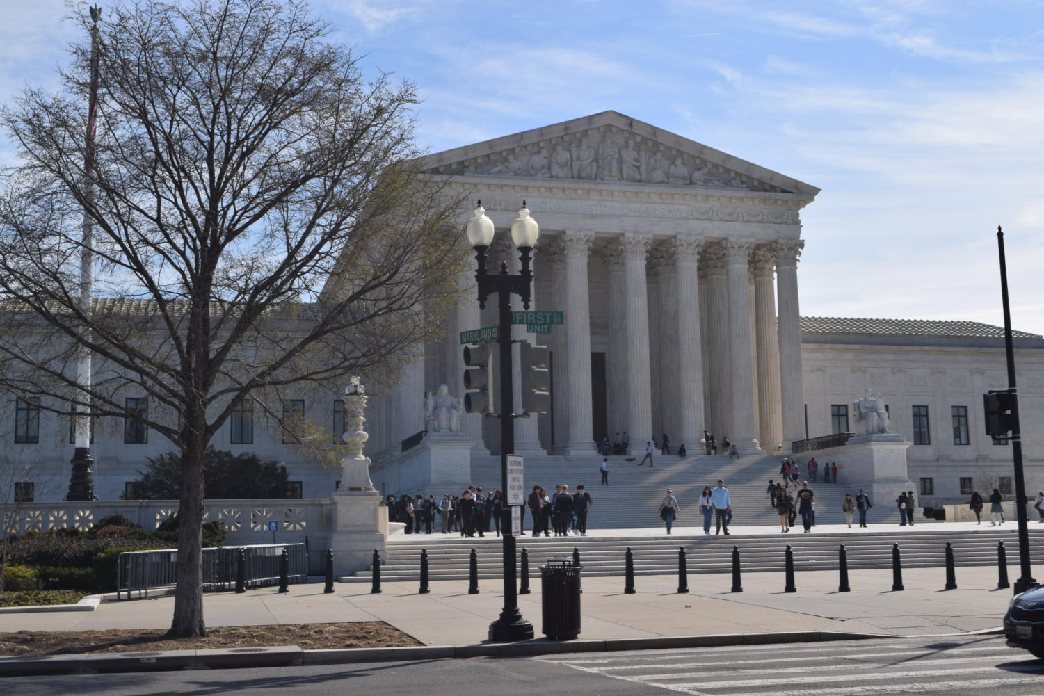 The Supreme Court building is where the nine justices make decision regarding the Constitution. They rule on about 80 cases a year.