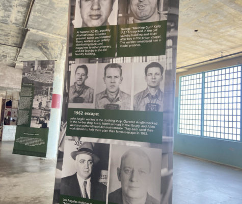A display at Alcatraz, now a tourist destination, shows the three men who left the island prison on June 12, 1962 and were never found. 