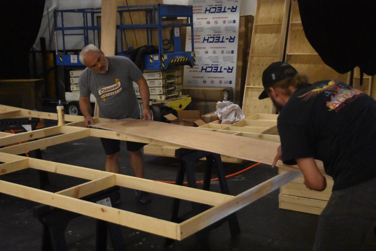Constructing sets takes considerable time and precision, but the new set predication area behind the stage will benefit drama students for years