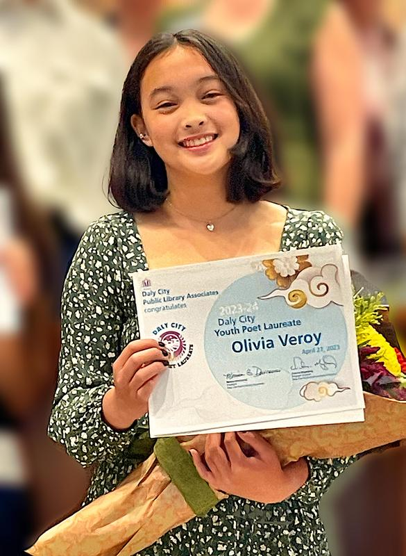 Olivia Veroy ’27 was named Daly City’s Youth Poet Laureate for 2023-2024.