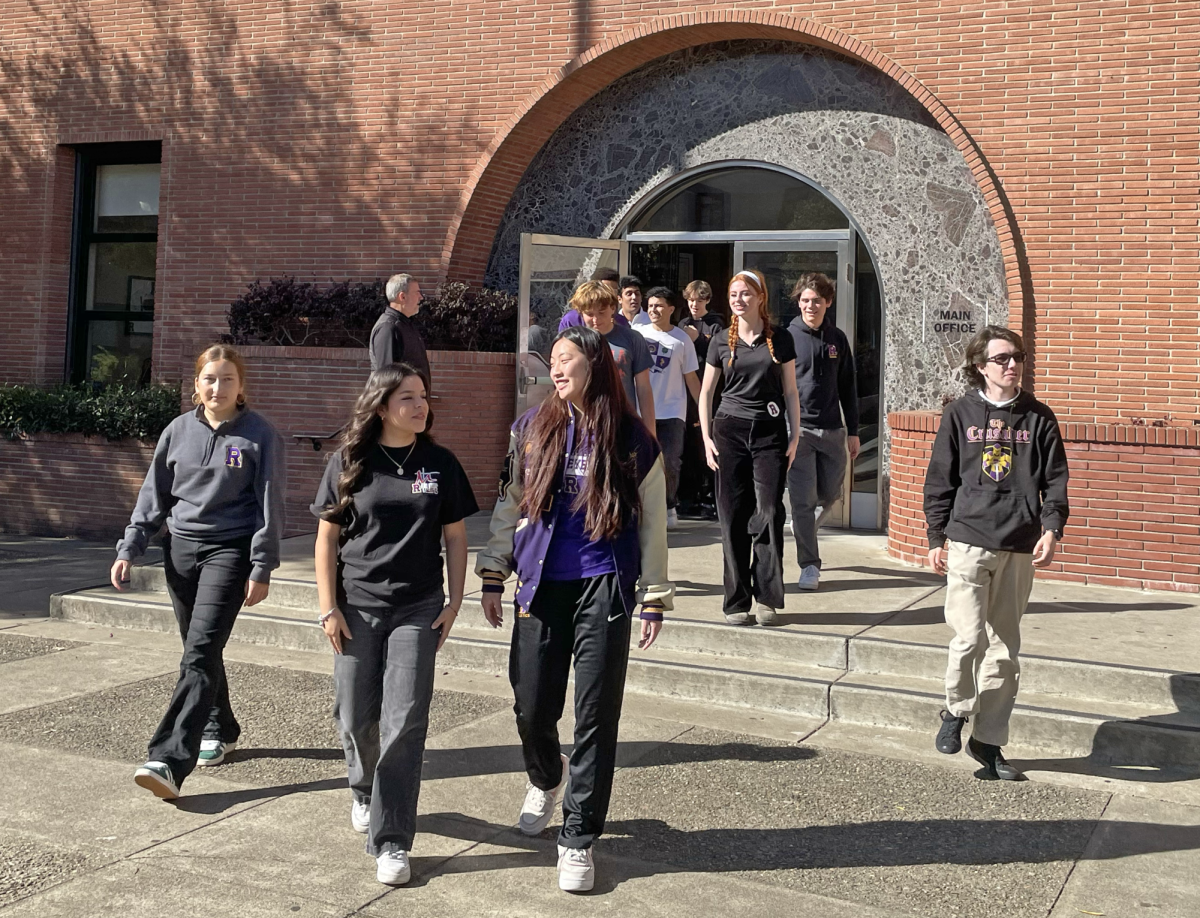 Archbishop Riordan President Tim Reardon greets a new era of Crusaders,
male and female students alike, as they walk through the front doors on campus.