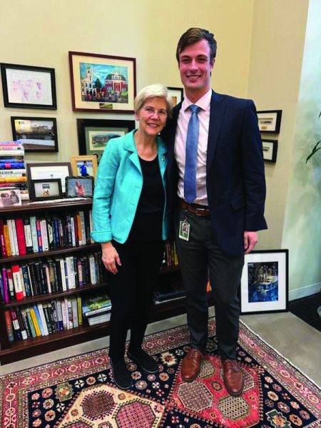 Robert Colton ’15 worked with Senator Elizabeth Warren and is studying law.