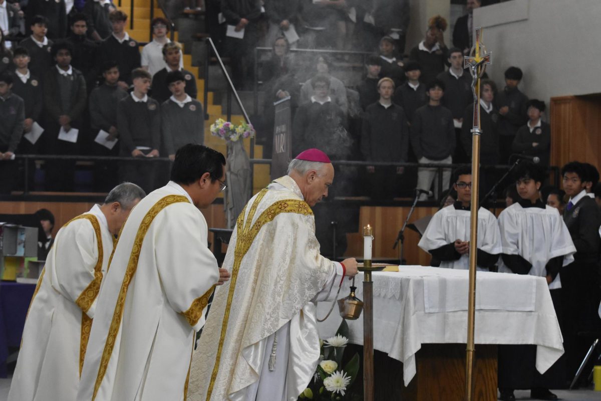 Archbishop Cordileone celebrated All Saints Day Mass in the Riordan gym.