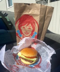 Wendy’s Jr. Hamburger tops the list of “Healthy Hamburgers.”