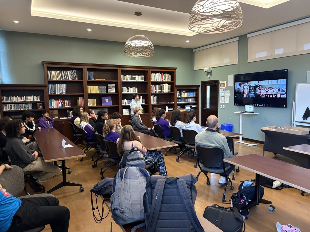 Cast and crew of "They Promised Her the Moon" listened to playwright Laurel Ollstein discuss the motivation and history behind her script. 