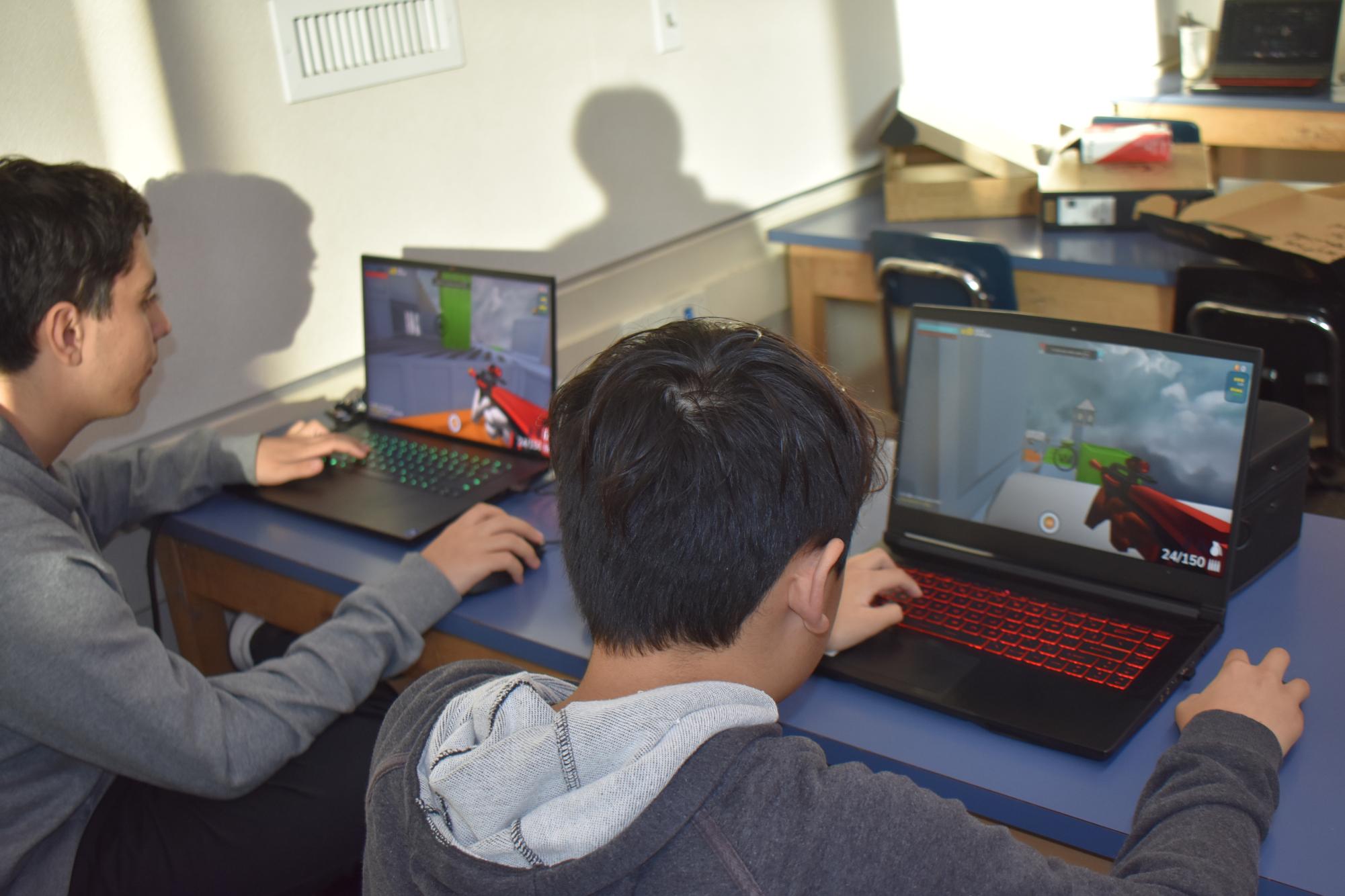 Esports has grown greatly over the past few years after the idea was introduced.
Here, Giorgi Kavtaradze ’27 and Tyson Yang ’28 practice playing FPS games.