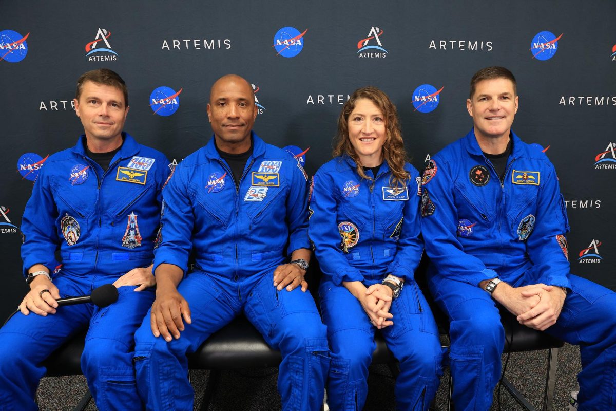 Artemis II astronauts  Reid Wiseman, Victor Glover, Christina Koch, and Jeremy Hansen. 